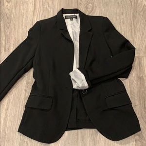 Black blazer with interior stripes